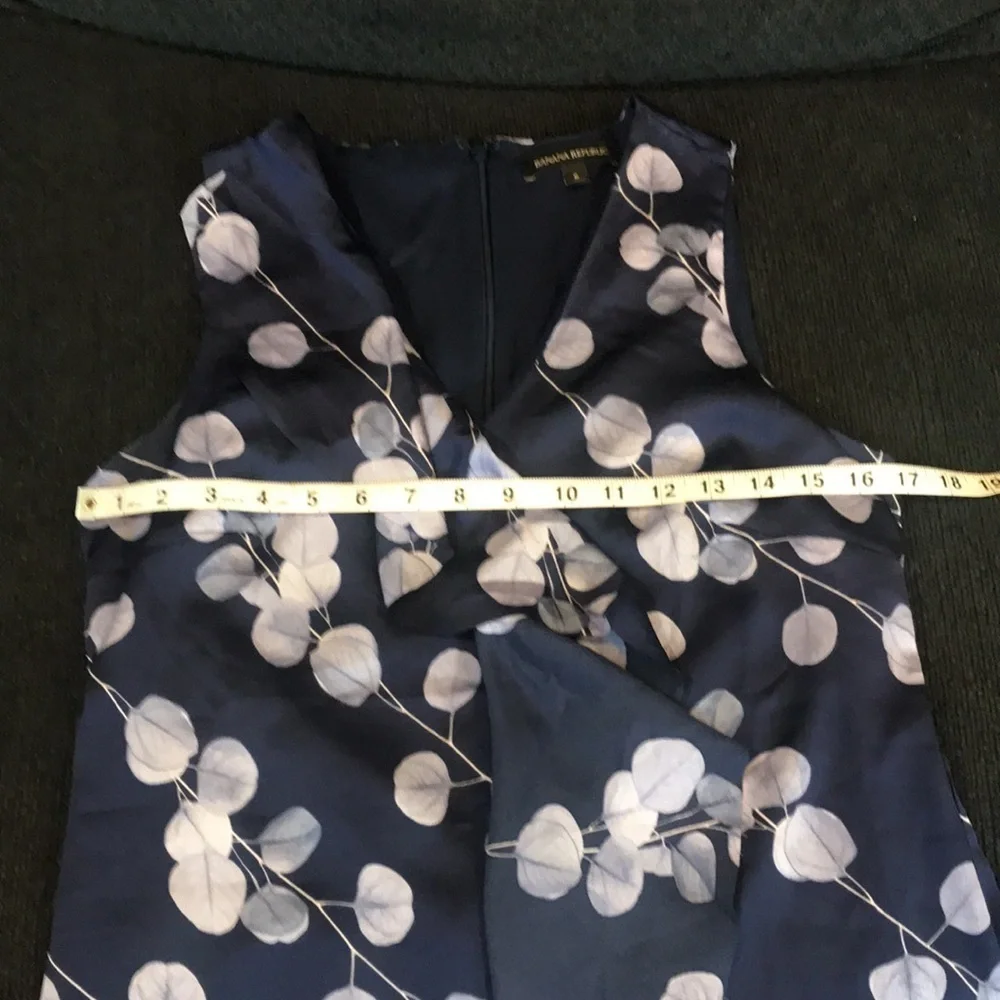 Banana Republic Floral High-Low Ruffle Front Sleeveless Dress-Size 6
